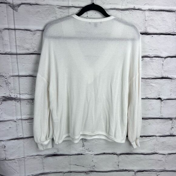 Lulus personal record waffle v neck top XS - Picture 6 of 7